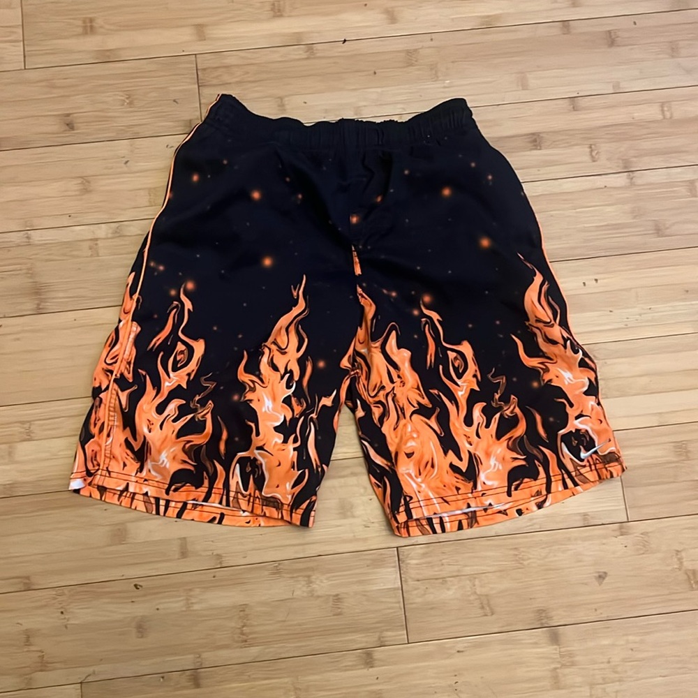 Vintage Nike Y2K Flame Board shorts